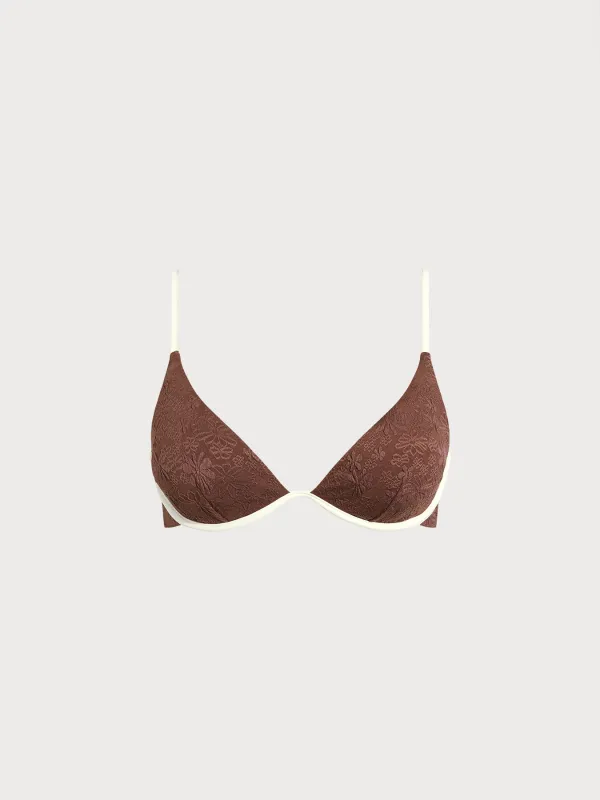 Dark Coffee Underwire Bikini Top sold by BERLOOK