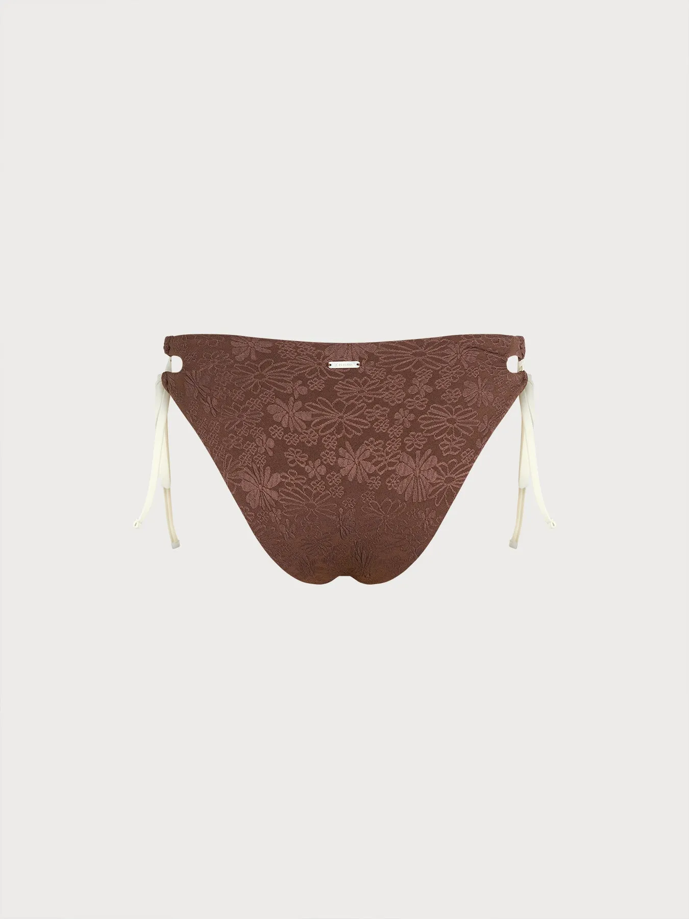 Dark Coffee Tie Cutout Bikini Bottom sold by BERLOOK product image thumbnail 2