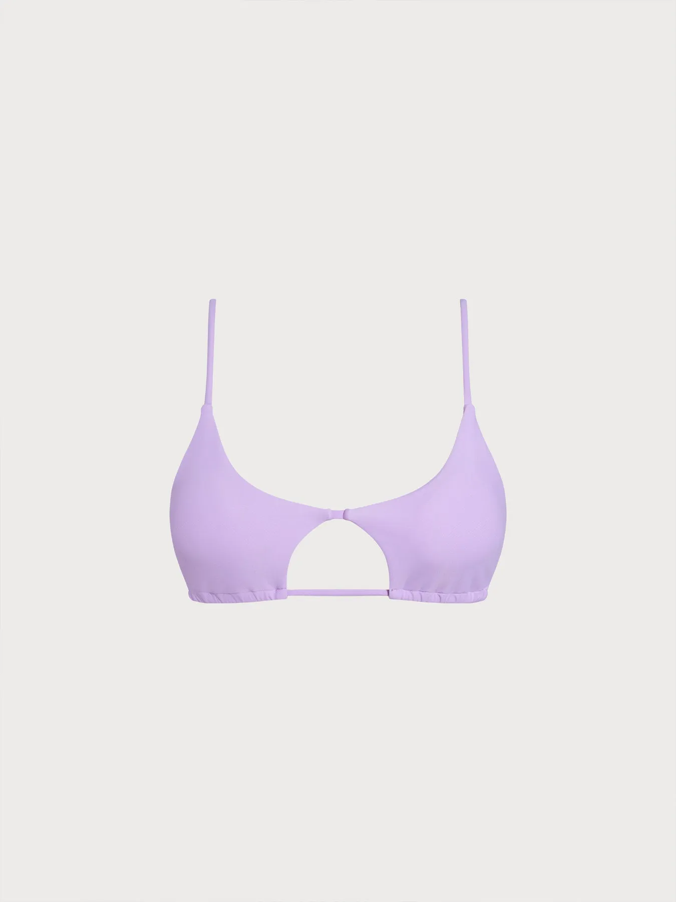 ECONYL® Purple Cutout Bikini Top sold by BERLOOK