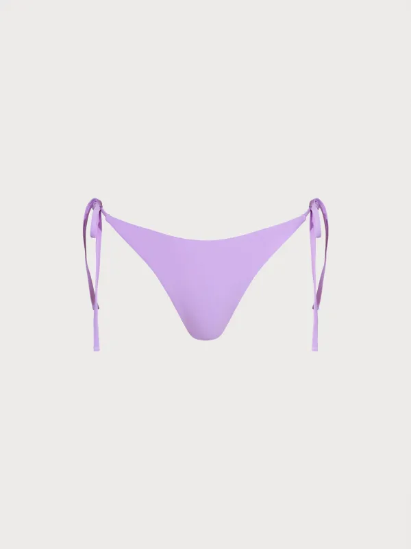 ECONYL® Purple Tie Bikini Bottom sold by BERLOOK
