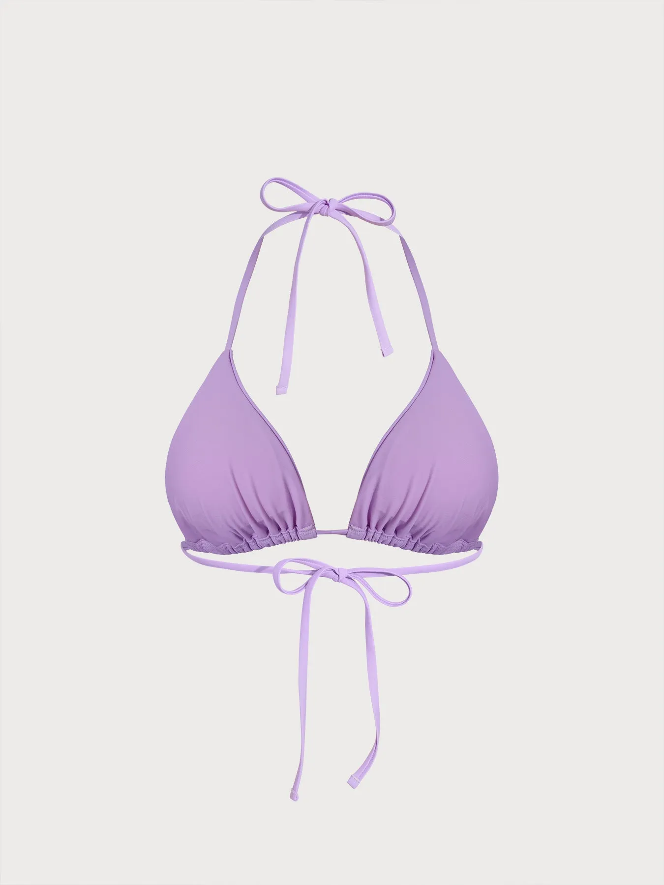 ECONYL® Purple Halter Triangle Bikini Top sold by BERLOOK product image thumbnail 2