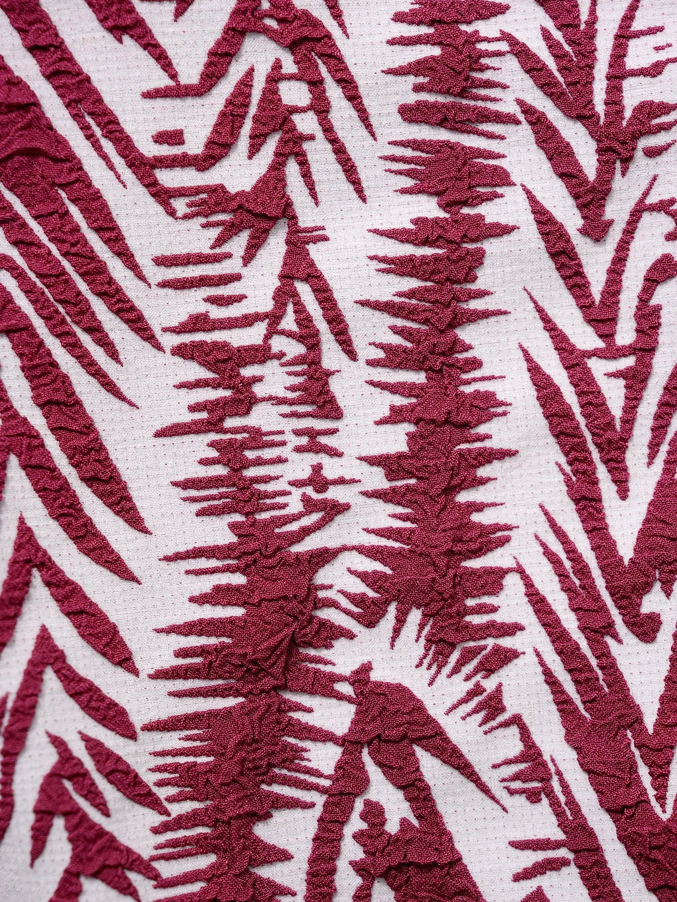 Wine Red Leaf Textured Strap Bikini Top sold by BERLOOK product image thumbnail 3
