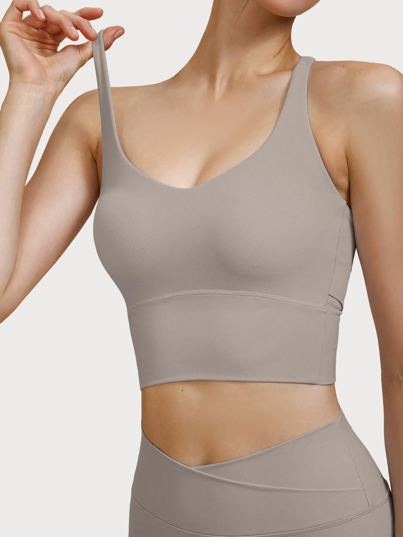 Apricot V Neck X-Cross Sports Bra - Medium Support sold by BERLOOK product image thumbnail 3