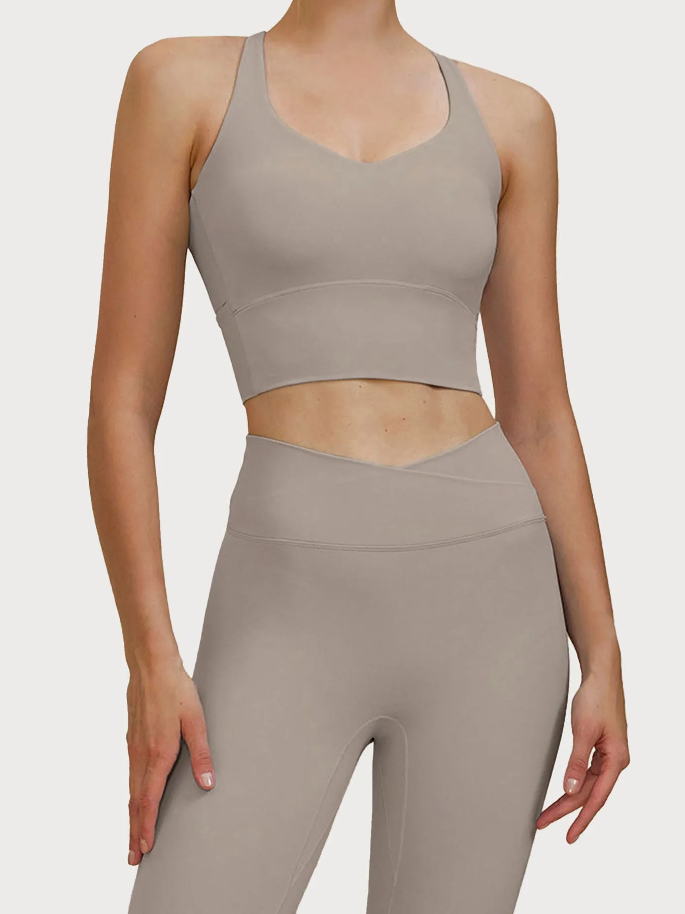 Apricot V Neck X-Cross Sports Bra - Medium Support sold by BERLOOK product image thumbnail 2