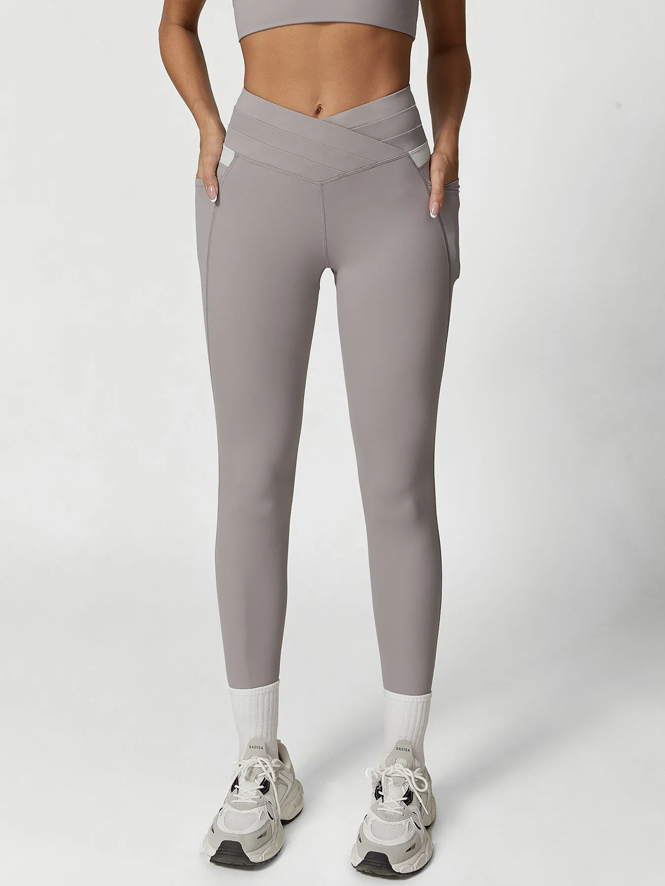 Grey Natural Waisted Leggings 27" sold by BERLOOK