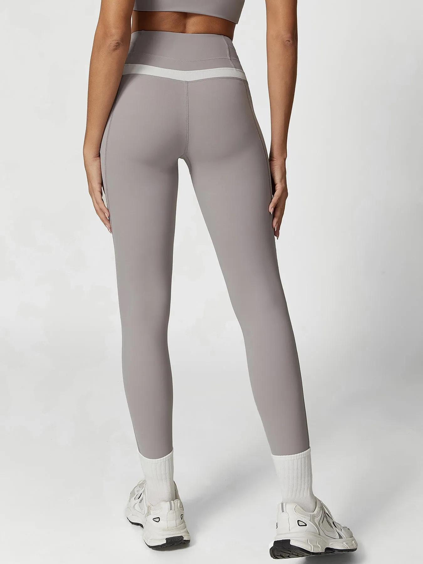 Grey Natural Waisted Leggings 27" sold by BERLOOK product image thumbnail 2
