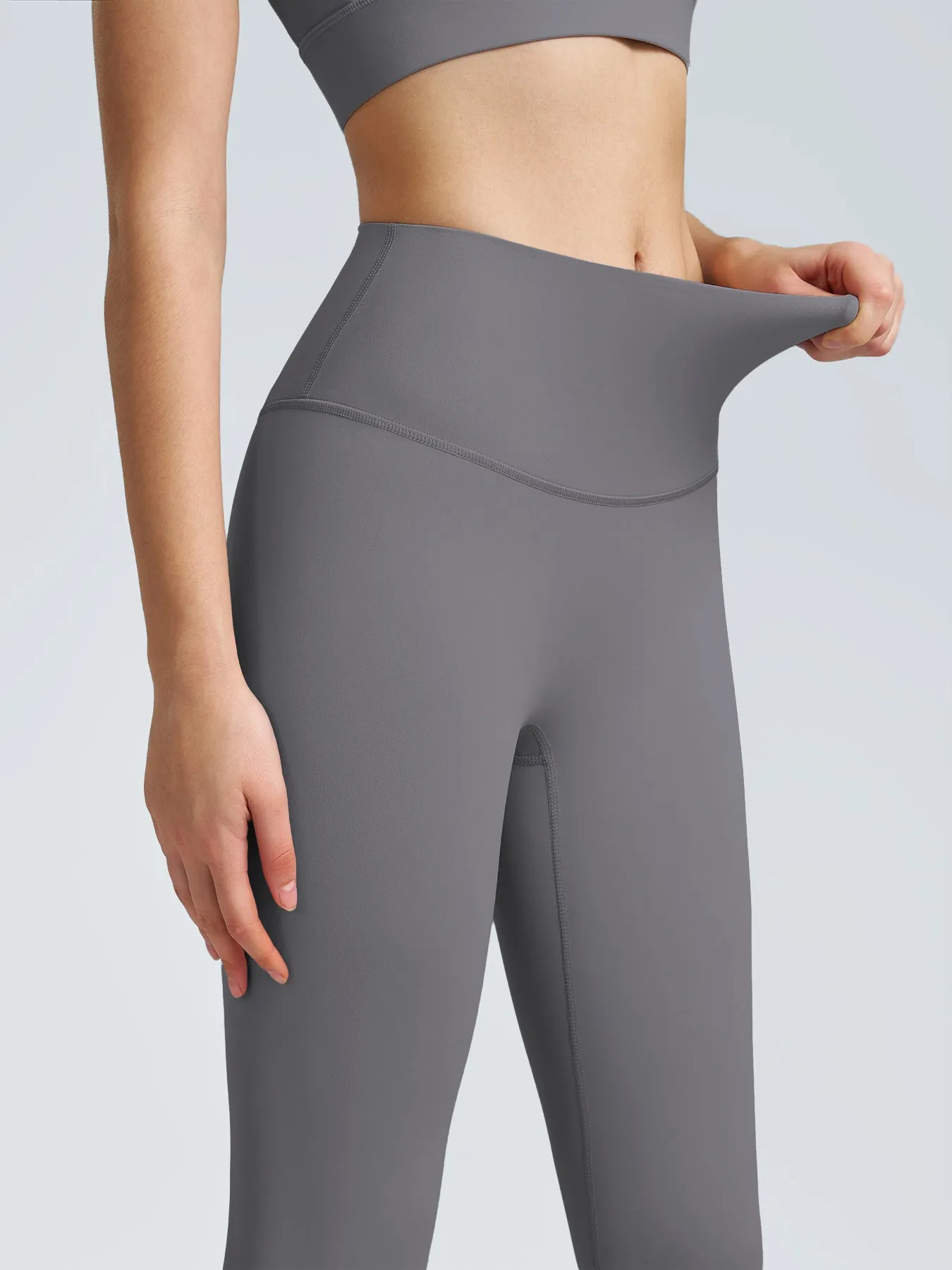 Gray High Waisted Leggings 24" sold by BERLOOK product image thumbnail 3