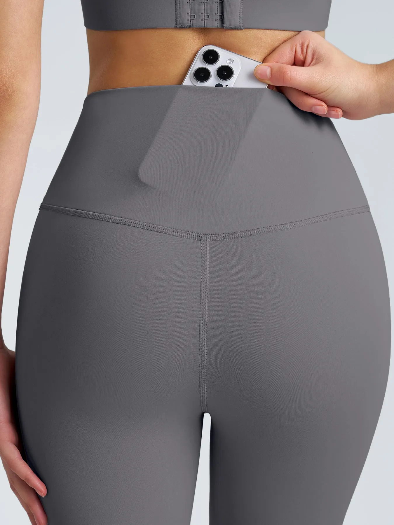 Gray High Waisted Leggings 24" sold by BERLOOK product image thumbnail 4