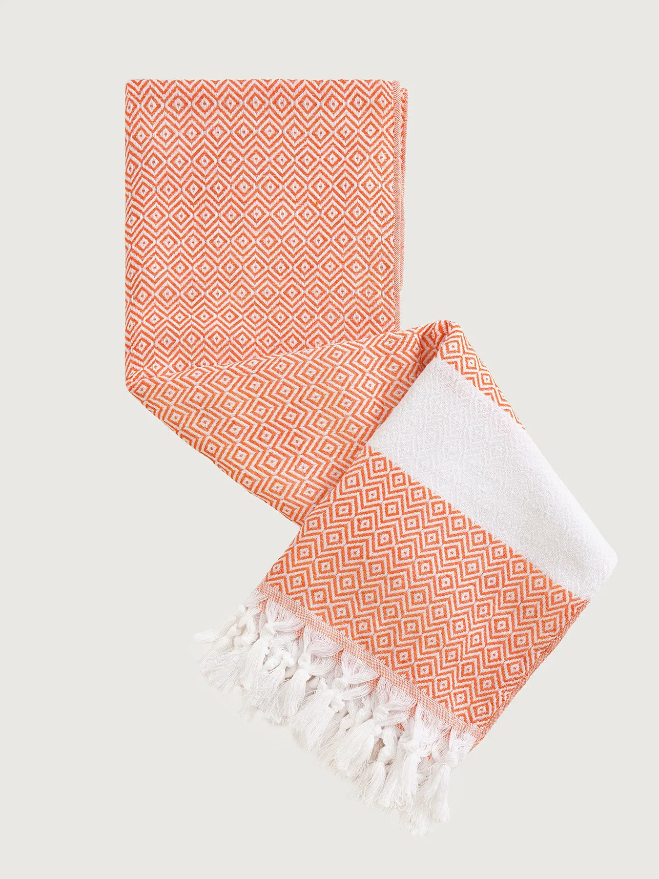 Orange Fringed Beach Towel sold by BERLOOK