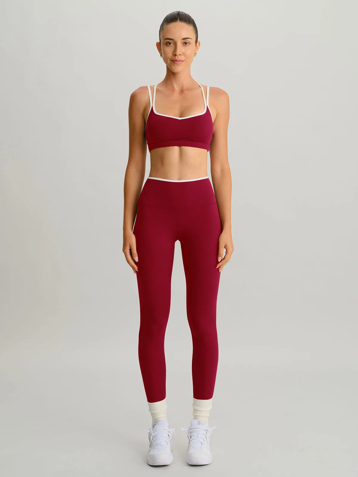 Wine Red X Cross Sports Bra - Light Support sold by BERLOOK product image thumbnail 5