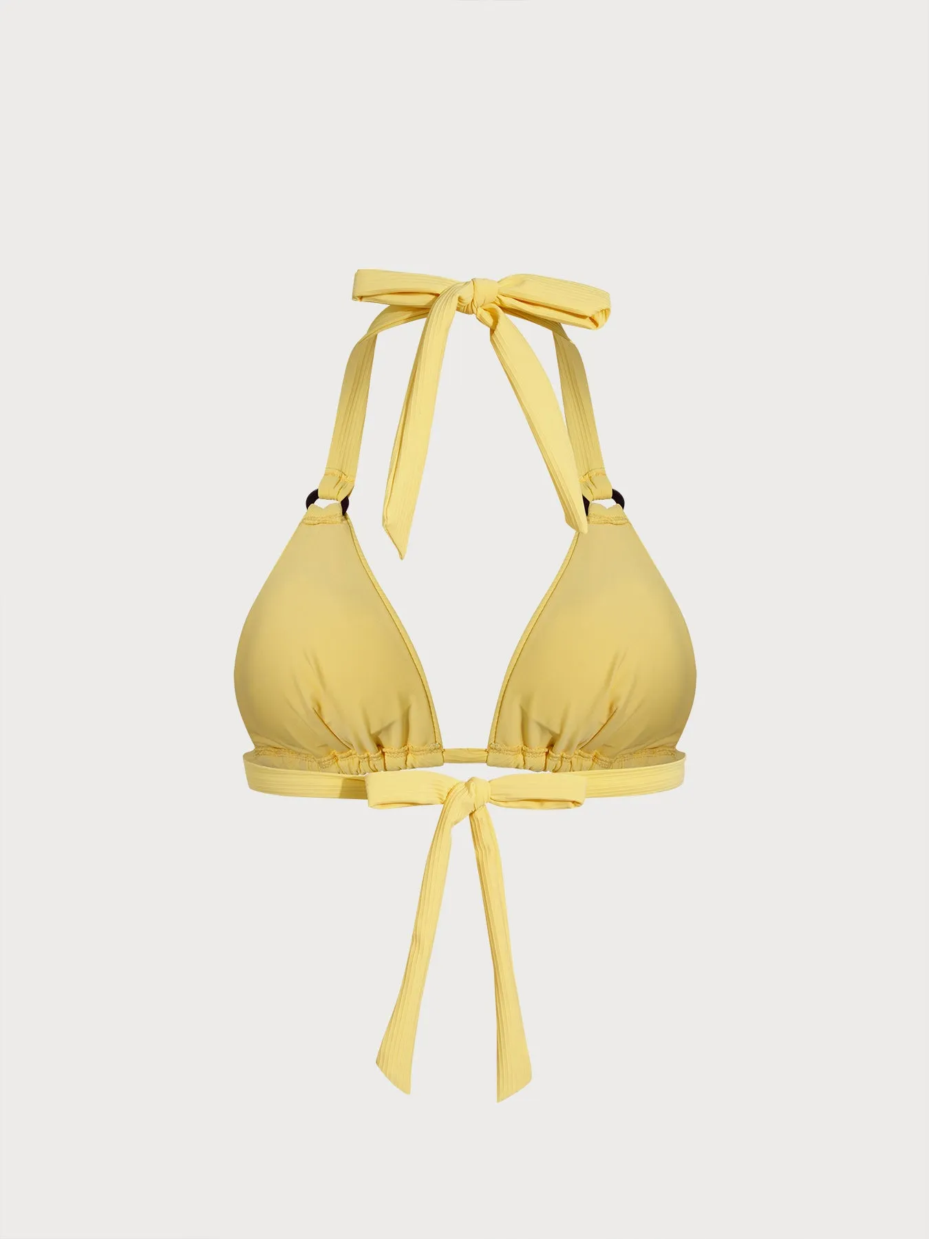 Yellow Tie O-Ring Bikini Top sold by BERLOOK product image thumbnail 2