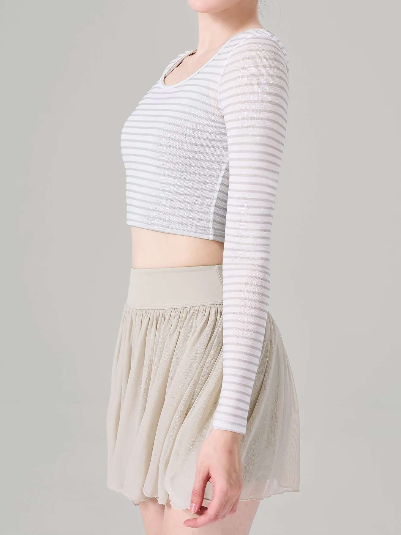 Apricot Stripe Long Sleeved Top - Light Support sold by BERLOOK product image thumbnail 3