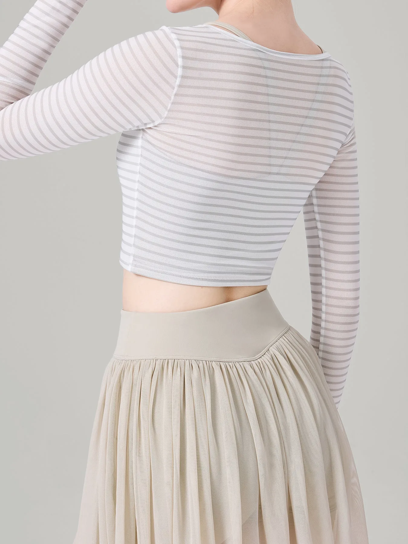Apricot Stripe Long Sleeved Top - Light Support sold by BERLOOK product image thumbnail 2