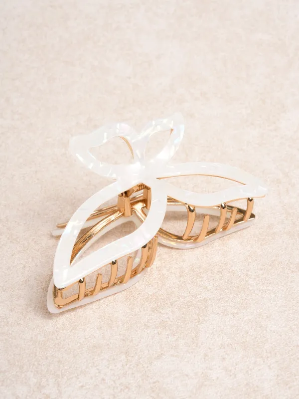 White Elegant Butterfly Claw Clip sold by BERLOOK