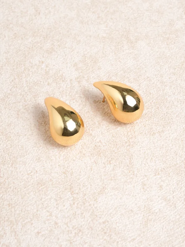 Gold Copper Earrings made by BERLOOK