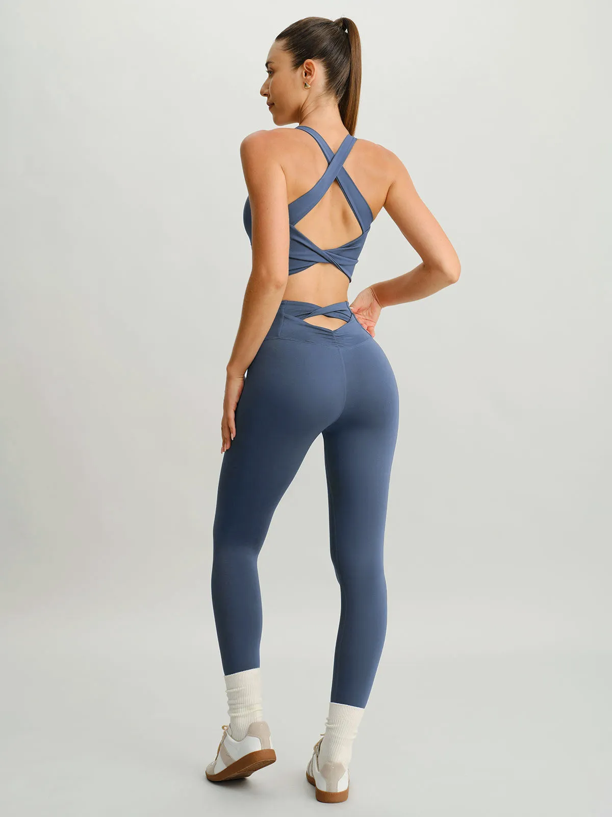 Blue Cut Out Leggings 24" sold by BERLOOK product image thumbnail 5