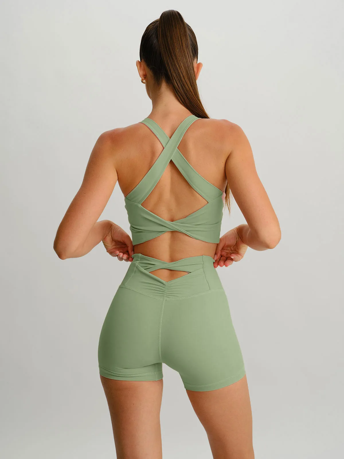 Light Green Cut Out Shorts 3" sold by BERLOOK product image thumbnail 5