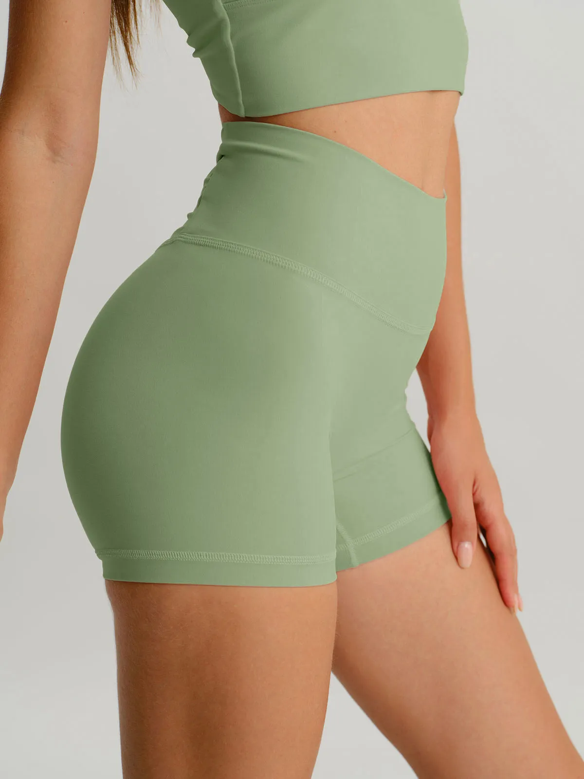 Light Green Cut Out Shorts 3" sold by BERLOOK product image thumbnail 2