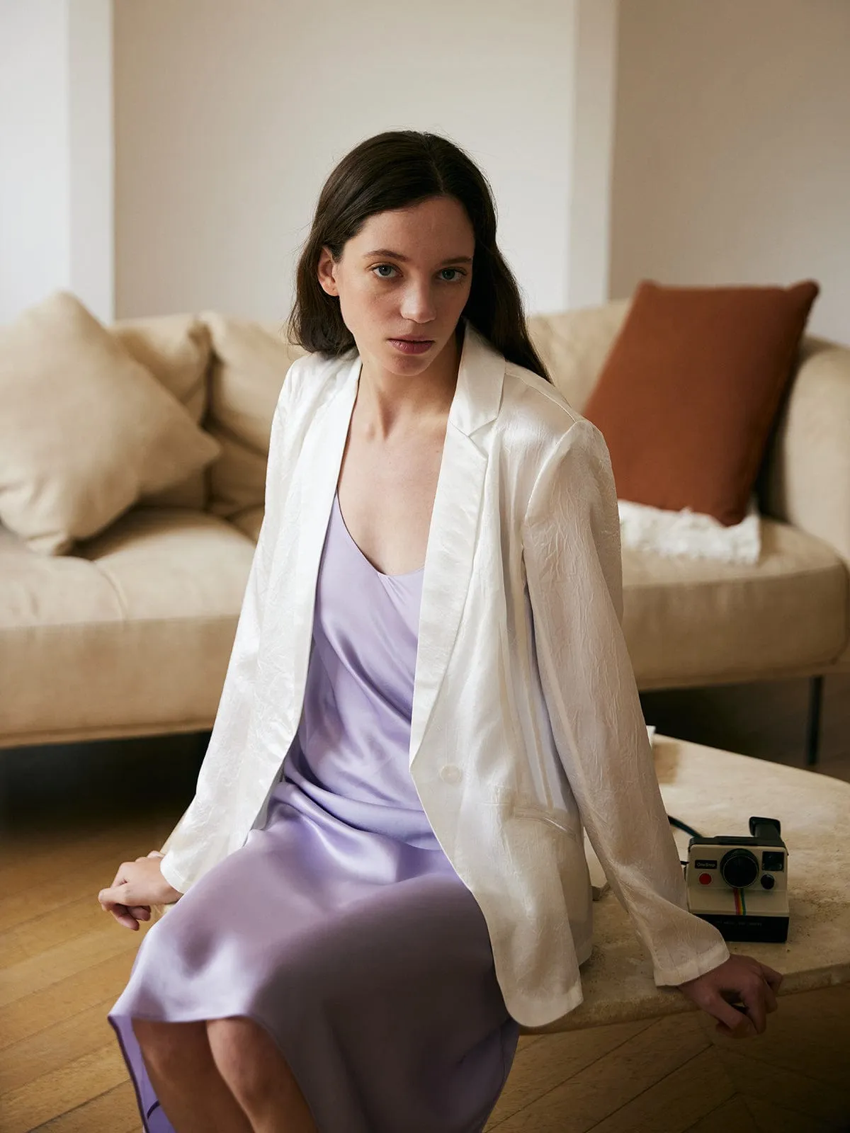 Single Button Textured Blazer sold by BERLOOK product image thumbnail 2