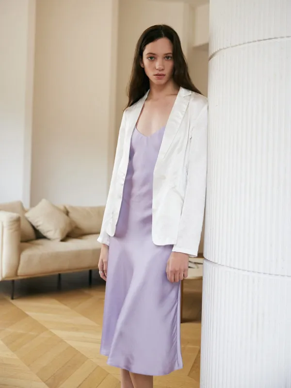 Single Button Textured Blazer sold by BERLOOK