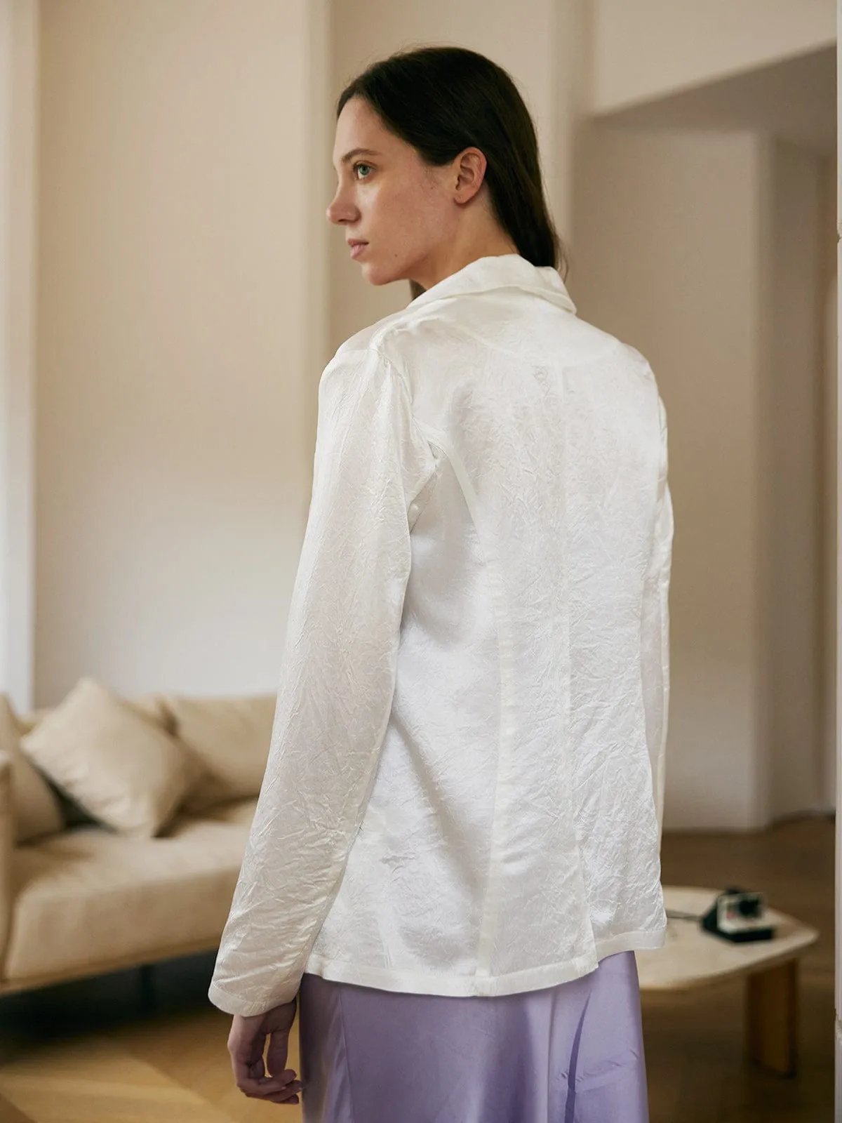 Single Button Textured Blazer sold by BERLOOK product image thumbnail 5