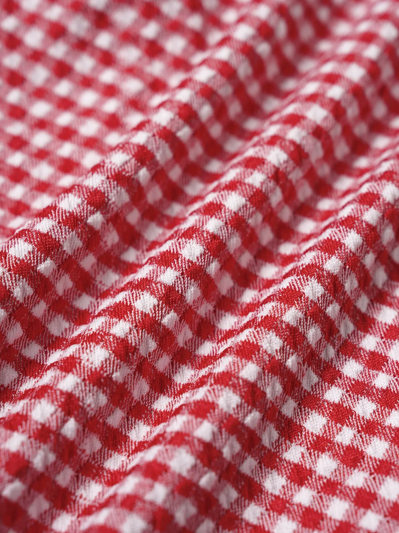 Red Gingham Knot Plus Size Bikini Top sold by BERLOOK product image thumbnail 3