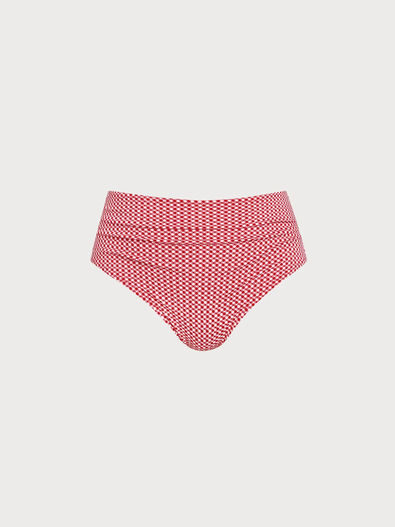 Red Gingham Plus Size Bikini Bottom sold by BERLOOK