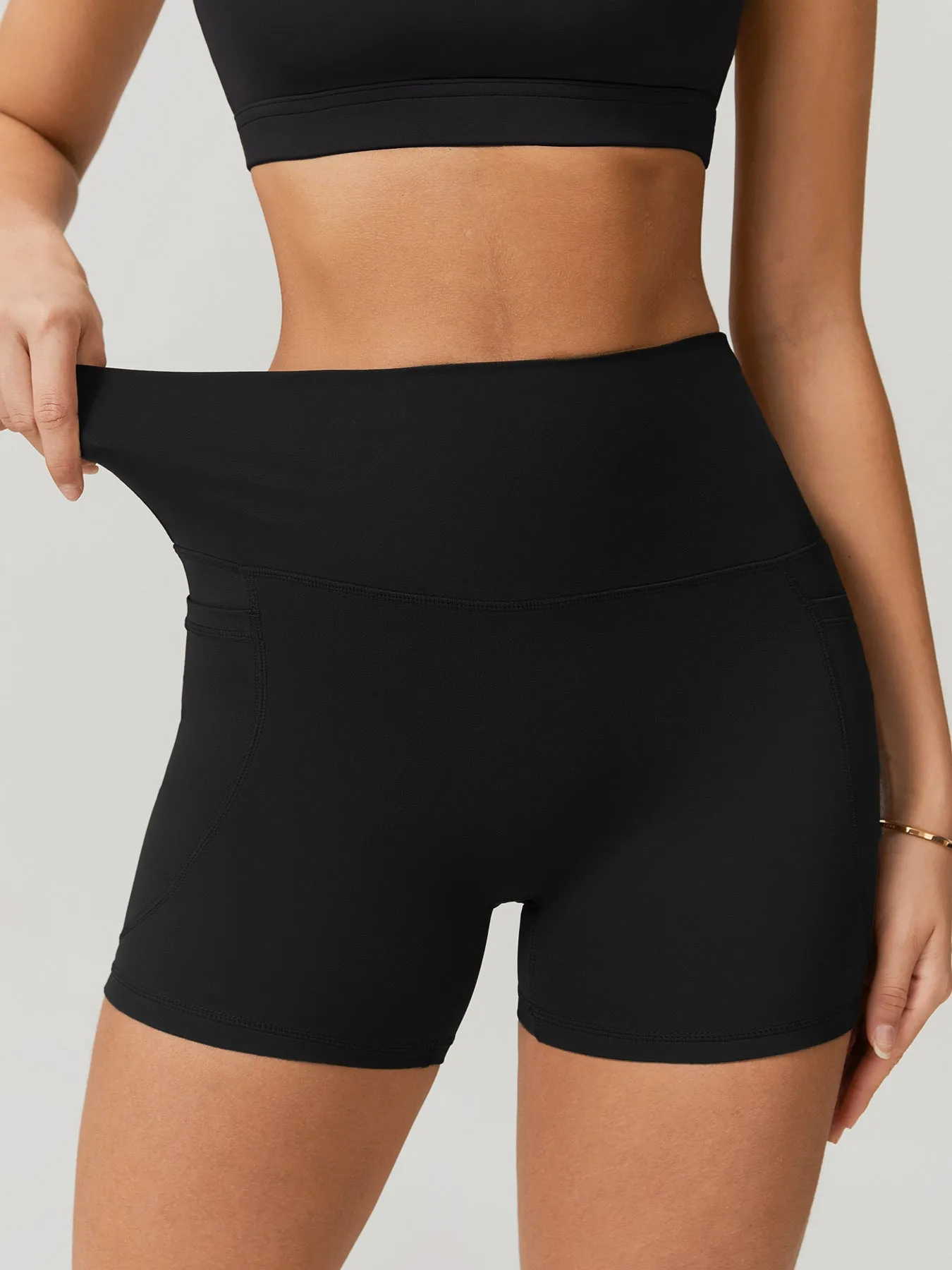Black Natural Waisted Sports Shorts 3" sold by BERLOOK product image thumbnail 5