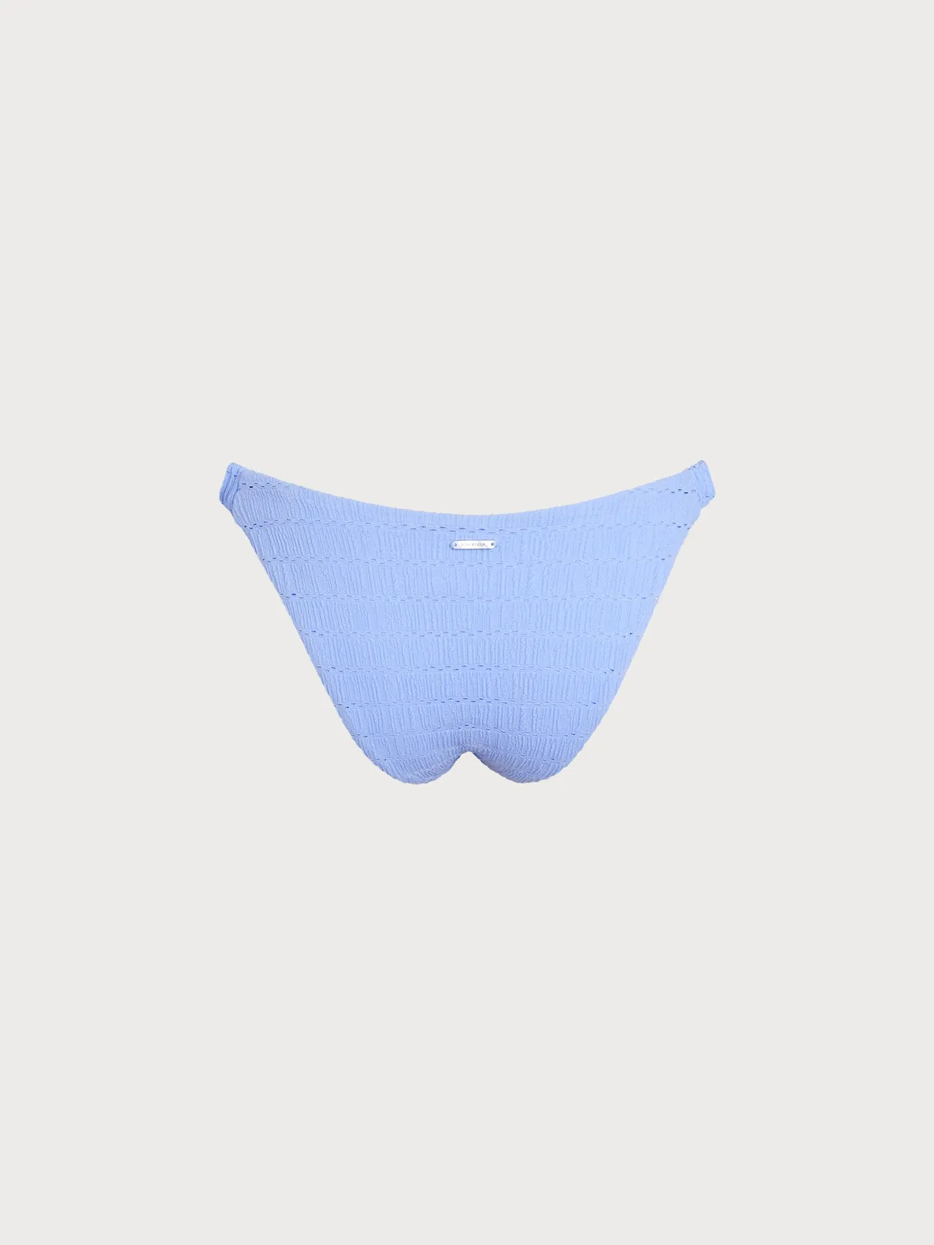 Light Blue Textured Elastic Bikini Bottom sold by BERLOOK product image thumbnail 5