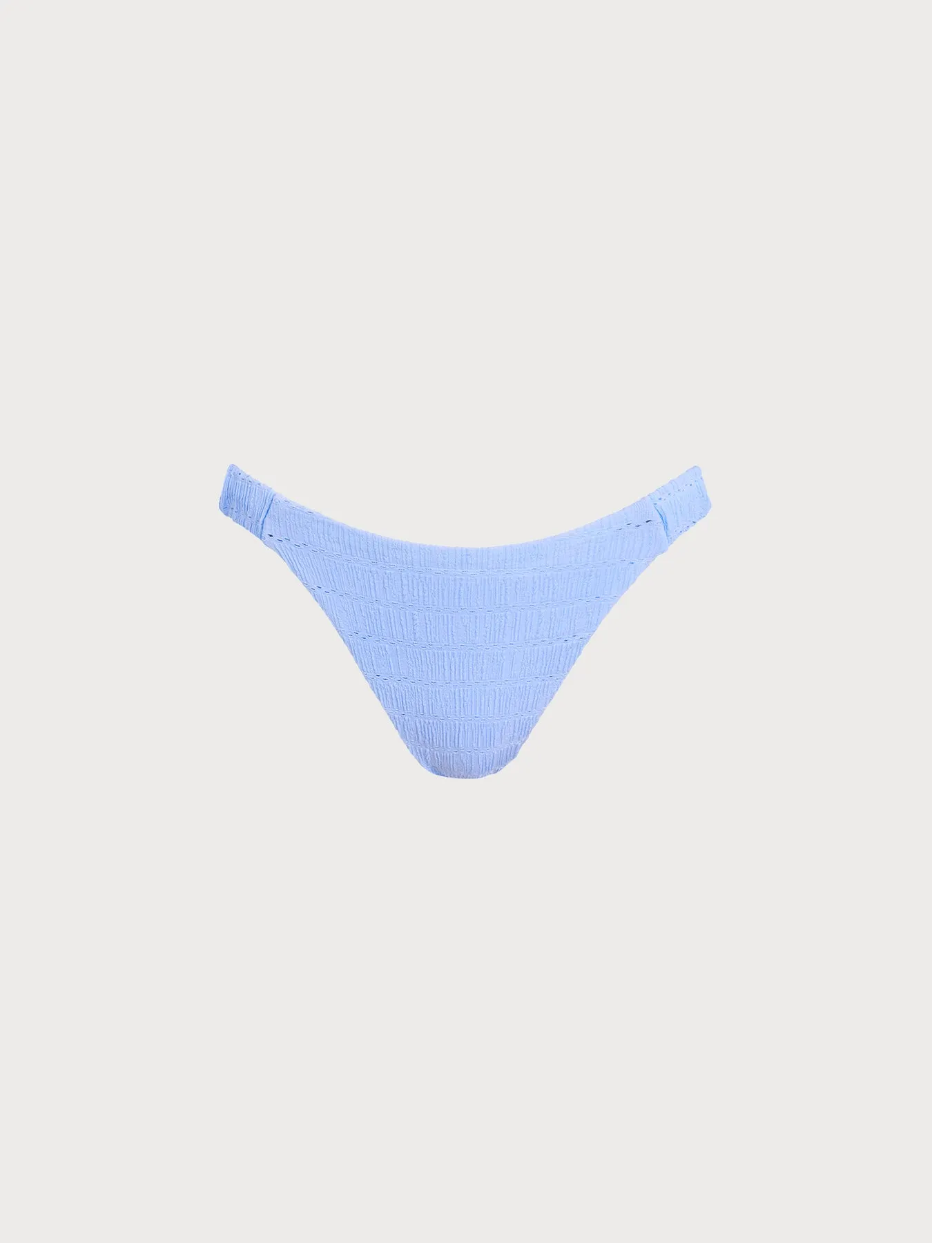 Light Blue Textured Elastic Bikini Bottom sold by BERLOOK product image thumbnail 4