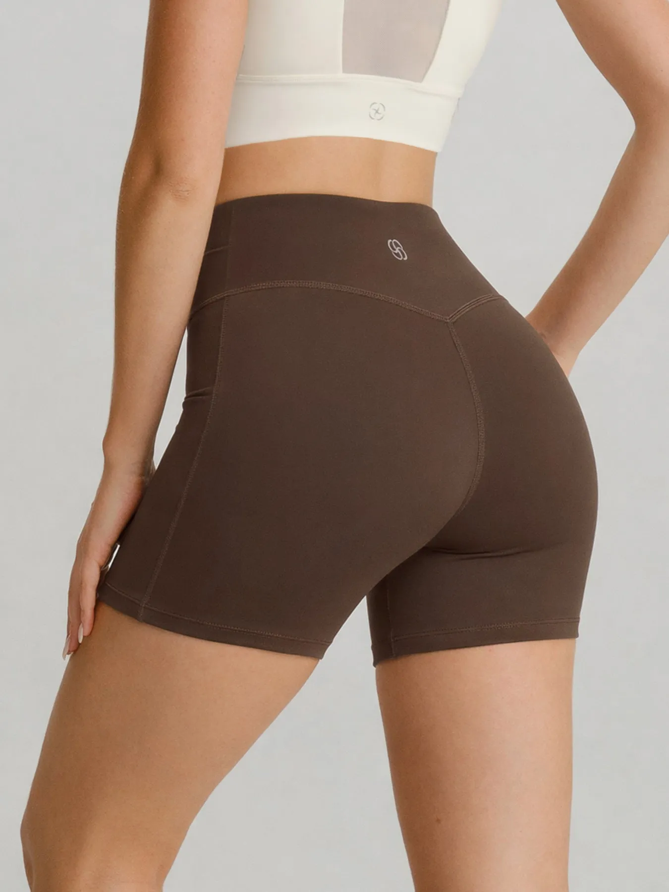 Coffee High Waisted Shorts 3" sold by BERLOOK product image thumbnail 2