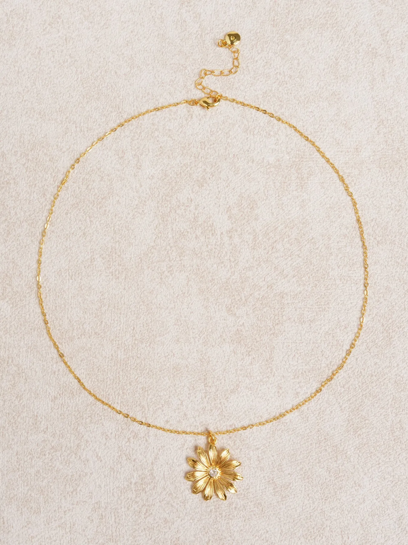 Gold Copper Sunflower Necklace sold by BERLOOK