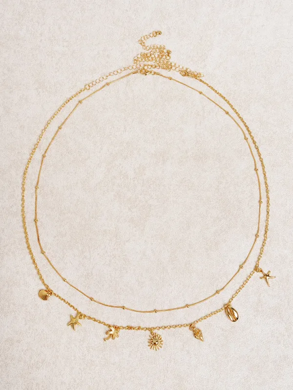 Gold Starfish Shell Pendant Waist Chain made by BERLOOK