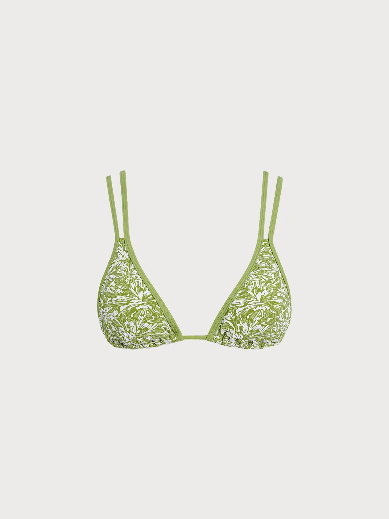 Light Green Textured Strappy Bikini Top sold by BERLOOK product image thumbnail 4