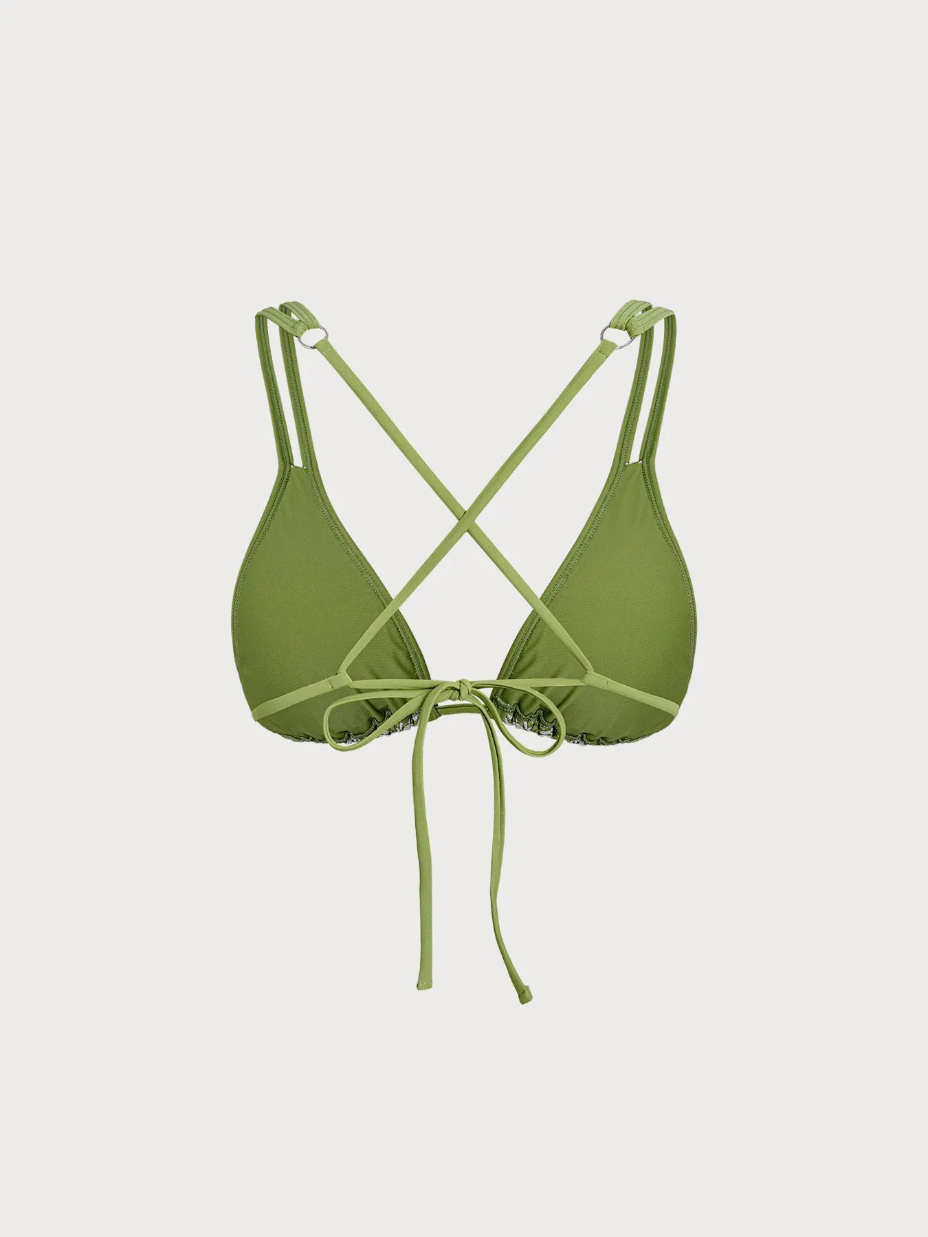 Light Green Textured Strappy Bikini Top sold by BERLOOK product image thumbnail 5