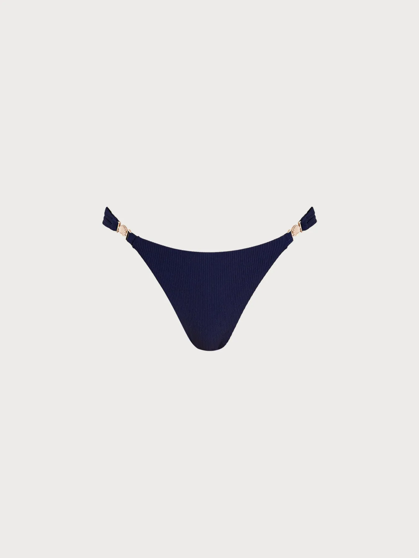 Navy Gold-Accented Bikini Bottom sold by BERLOOK