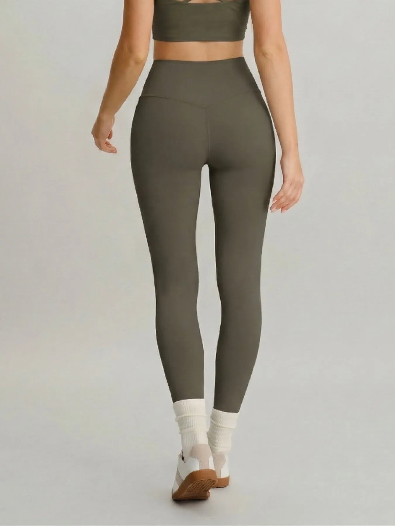 Brown High Waisted Leggings 24" sold by BERLOOK product image thumbnail 3