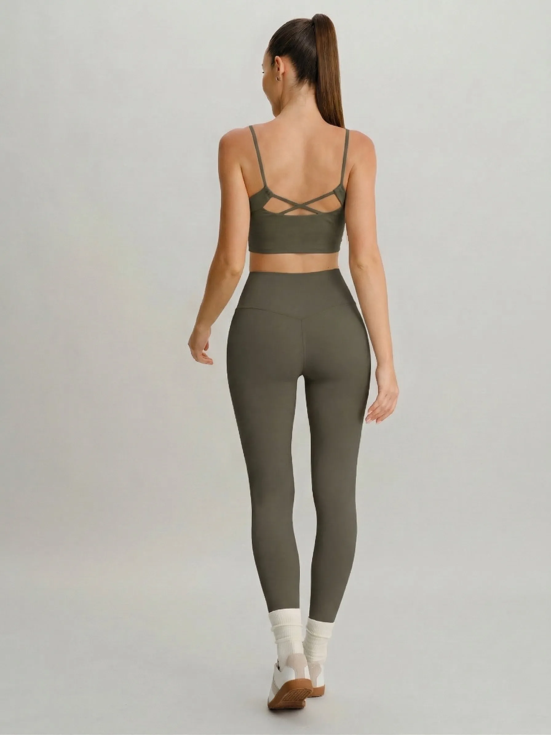 Brown X-Cross Sports Bra - Light Support sold by BERLOOK product image thumbnail 5