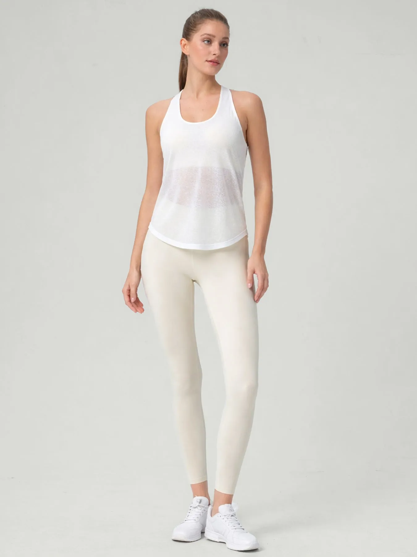 White Mesh X-Cross Tank Top - Light Support sold by BERLOOK product image thumbnail 4