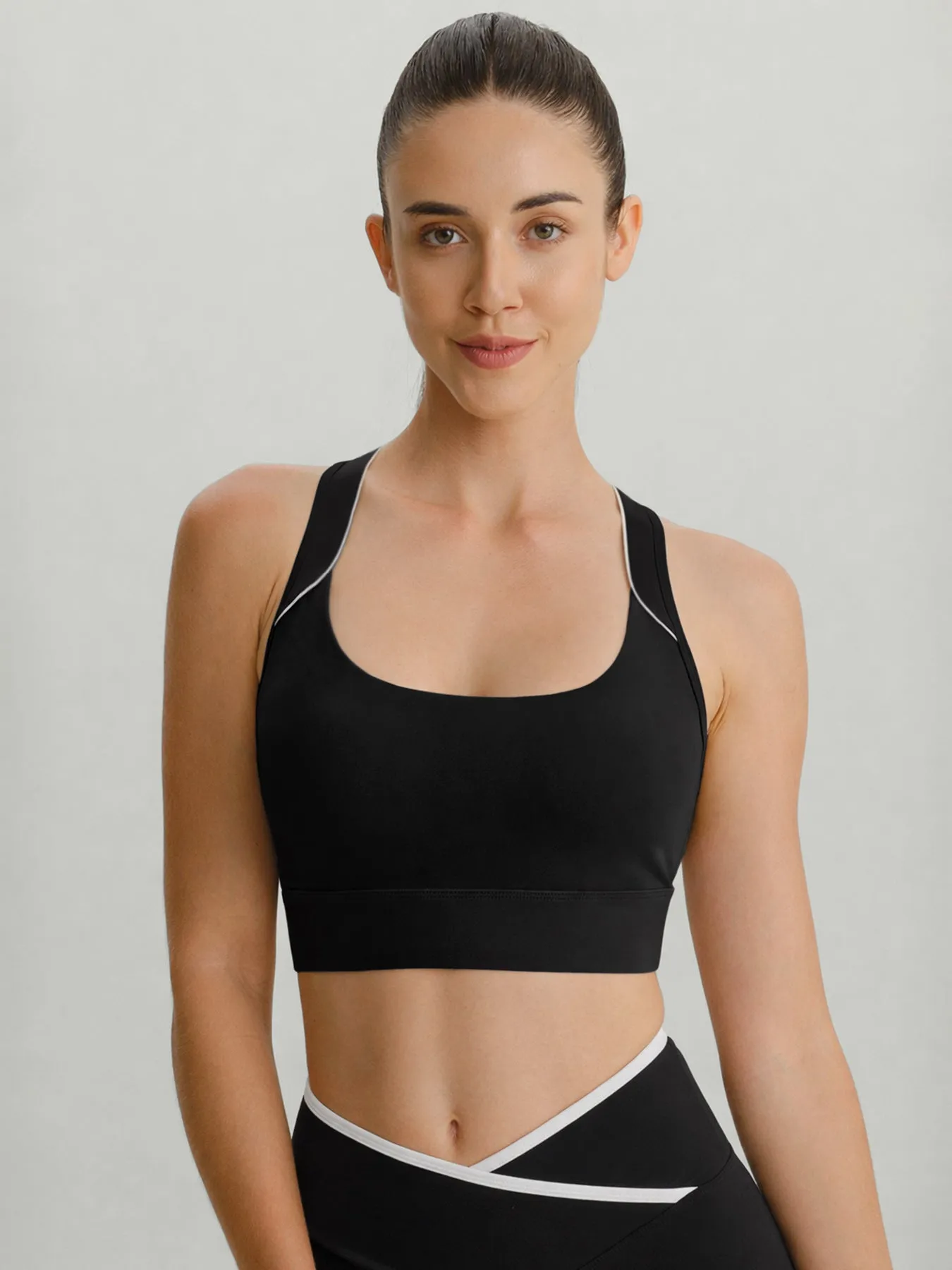 Black I-Back Sports Bra - Light Support sold by BERLOOK product image thumbnail 2