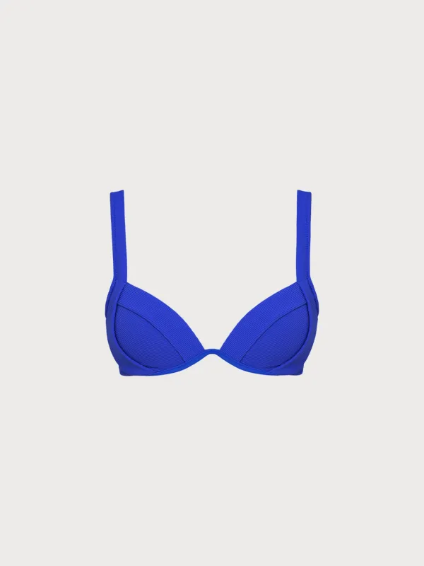 Blue Underwire Bikini Top made by BERLOOK