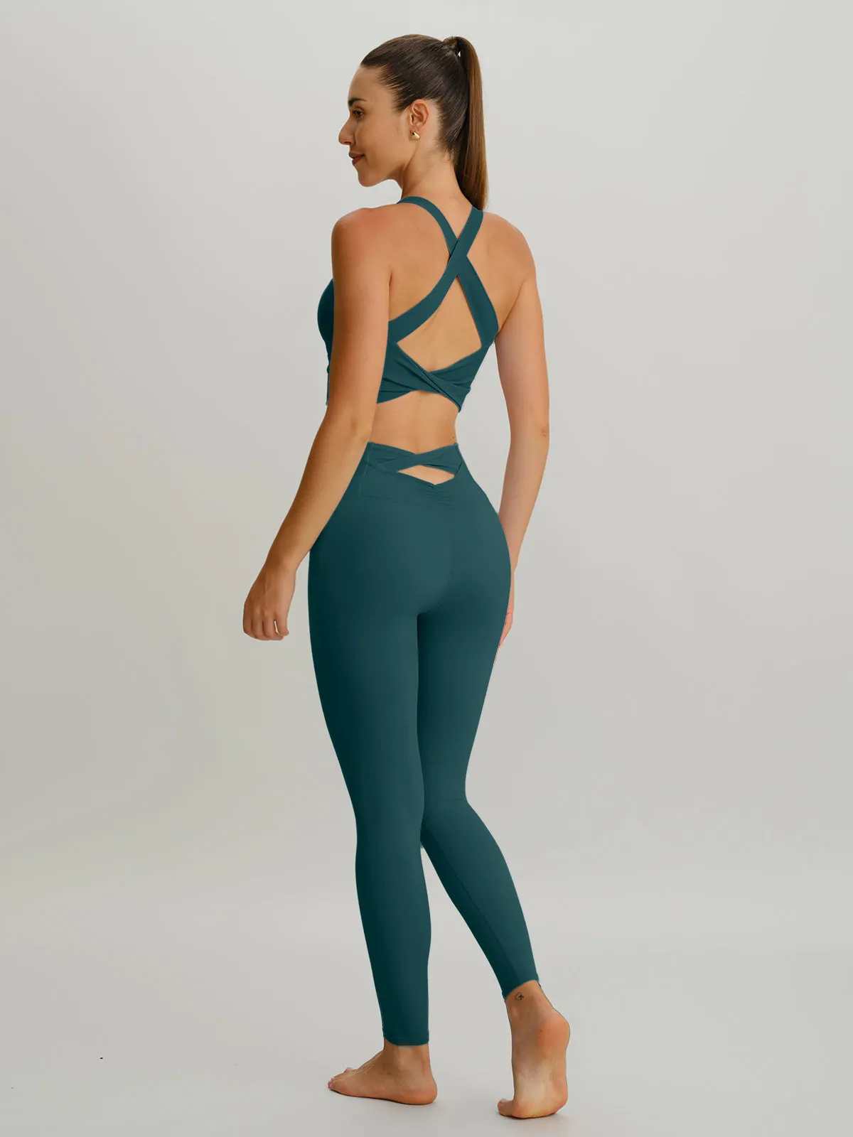 Blue Spruce Twist X-Cross Sports Bra - Light Support sold by BERLOOK product image thumbnail 5