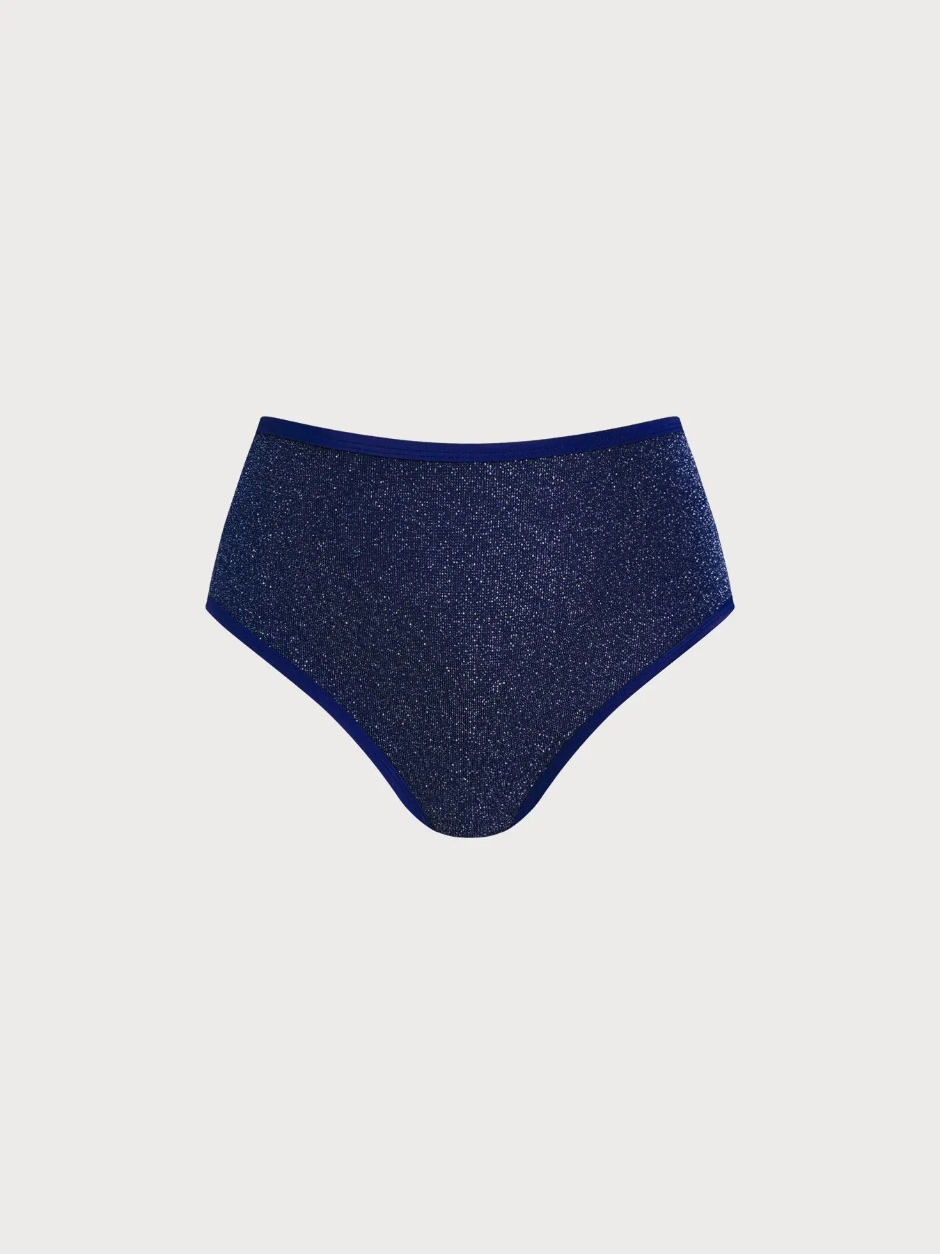 Blue Lurex Plus Size Bikini Bottom sold by BERLOOK