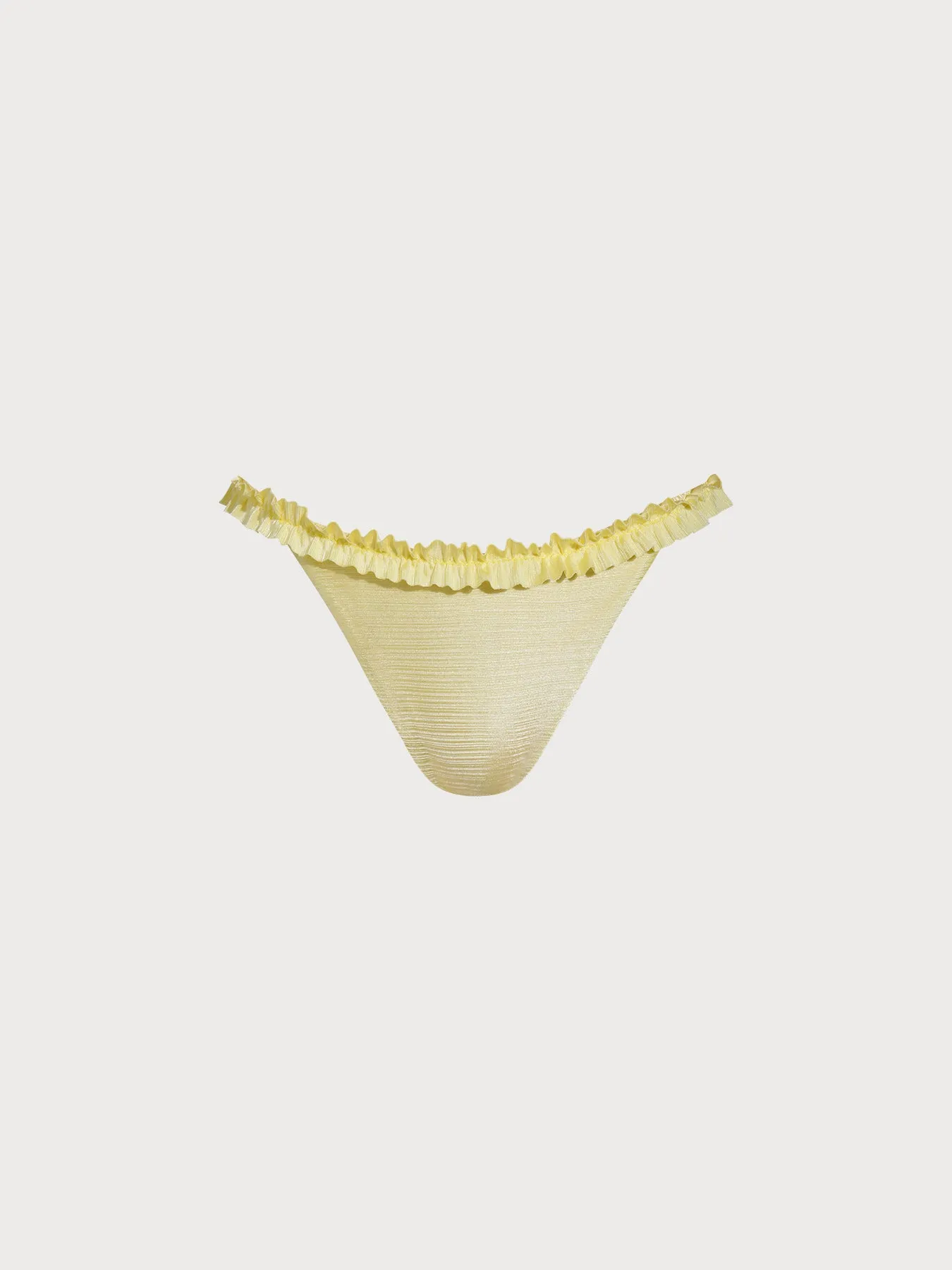Yellow Ruffled Bikini Bottom sold by BERLOOK
