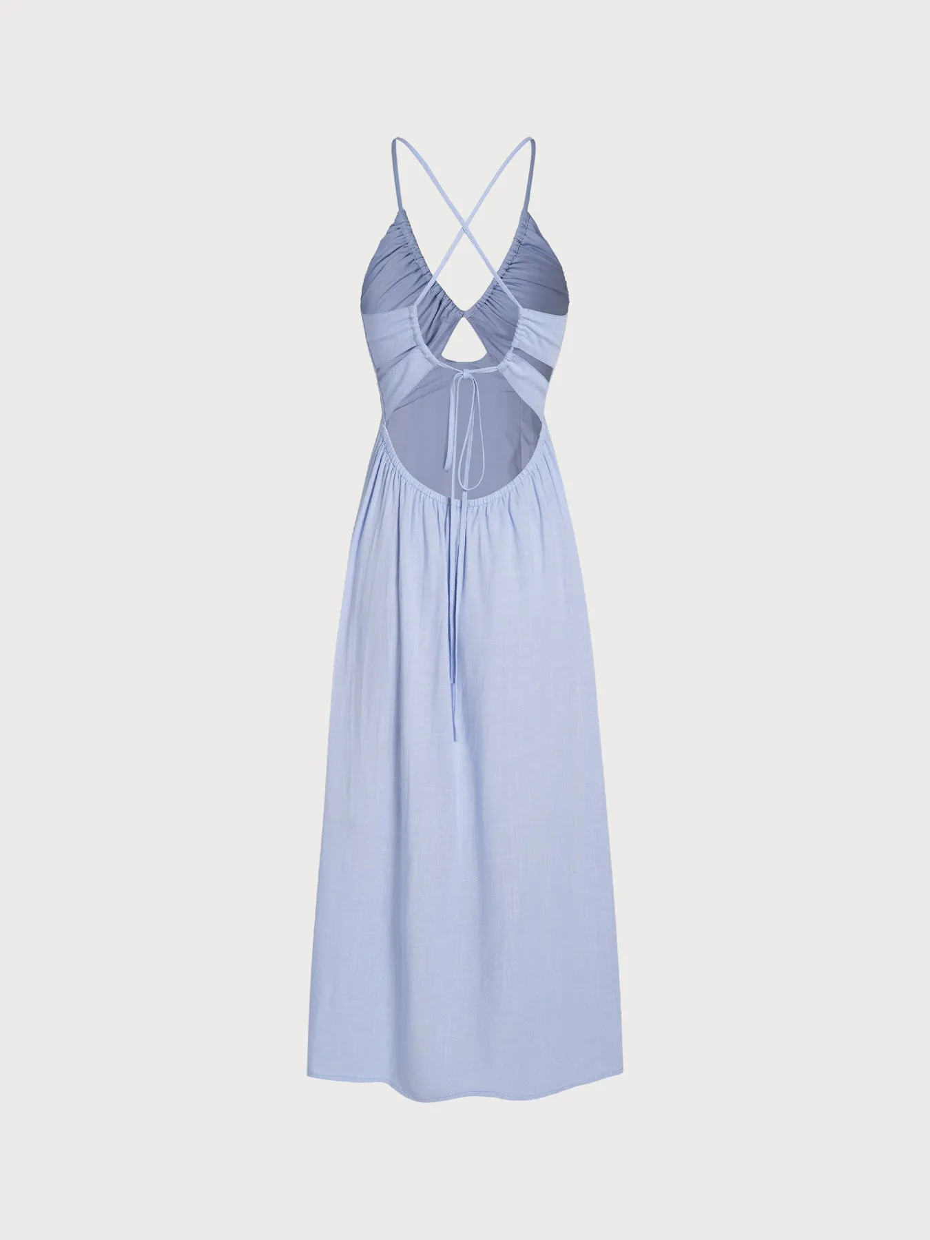 Blue Crisscross Halter Cutout Beach Dress sold by BERLOOK product image thumbnail 5