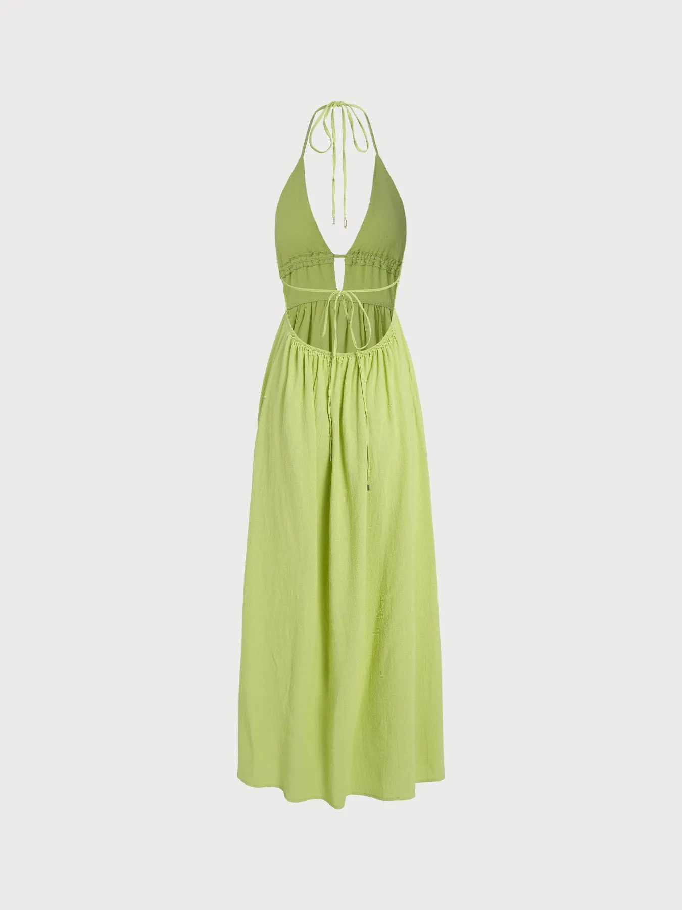 Green Cutout Cross Back Maxi Dress sold by BERLOOK product image thumbnail 2