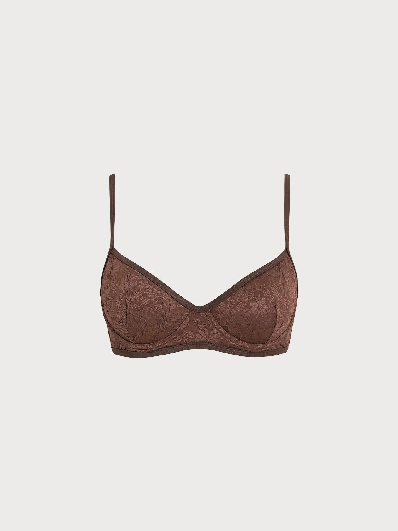 Coffee Jacquard Triangle Surf Top sold by BERLOOK product image thumbnail 4