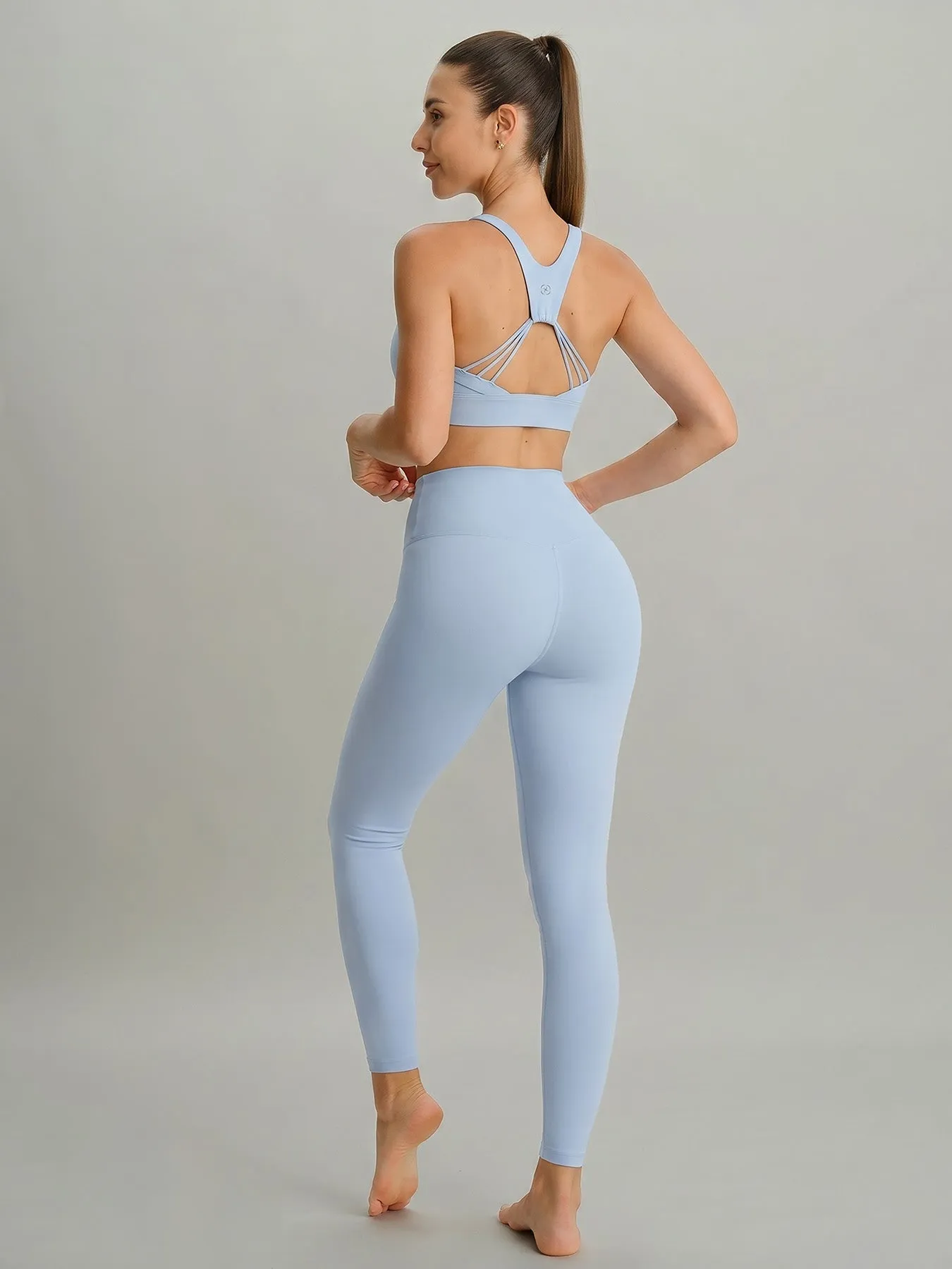 Light Blue High Waisted Leggings 24" sold by BERLOOK product image thumbnail 4
