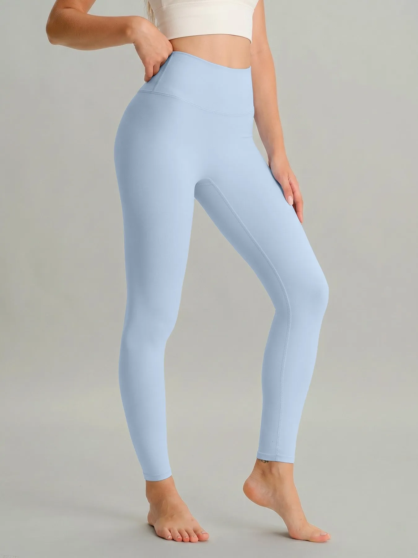 Light Blue High Waisted Leggings 24" sold by BERLOOK