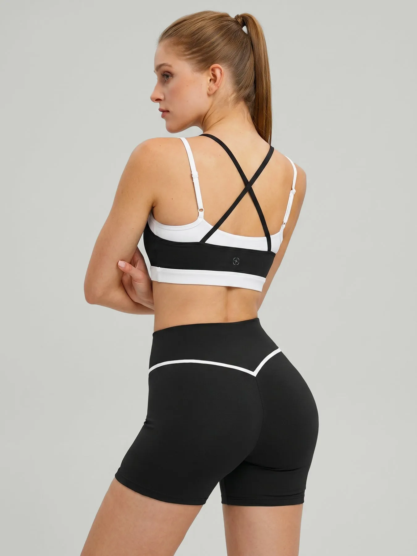 Black Contrast Trim High Waist Biker Shorts 3" sold by BERLOOK product image thumbnail 4